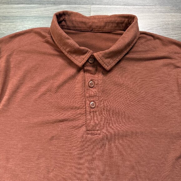 Lululemon Men's Evolution Polo - Dark Terracotta - Picture 3 of 7
